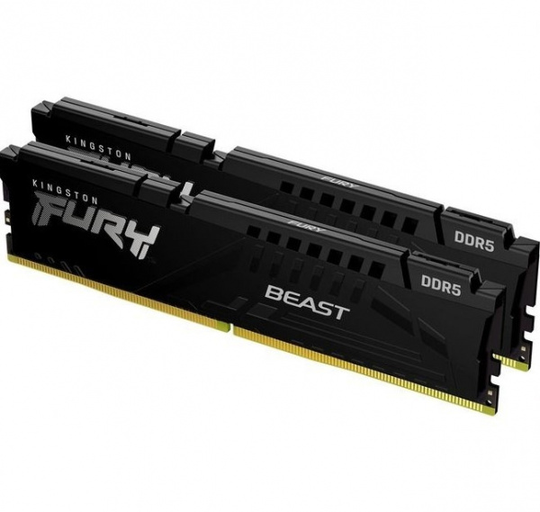 Модуль памяти DDR5 16GB (2x8Gb) 5200MHz Kingston Fury Beast (KF552C40BBK2-16)