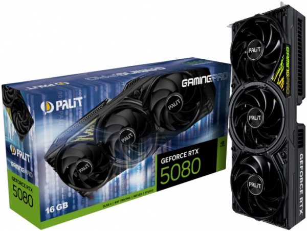 Видеокарта RTX5080 16Gb Palit GAMINGPRO NE75080019T2-GB2031A BS