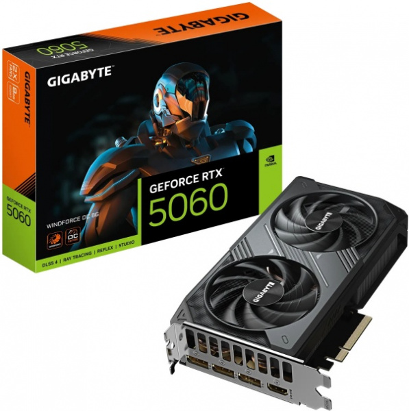Видеокарта RTX5060 8Gb Gigabyte GV-N5060WF2OC-8GD
