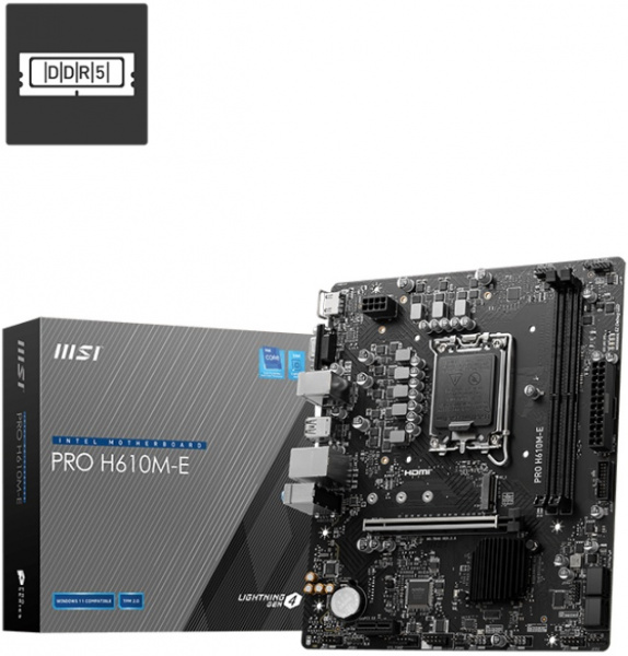 Материнская плата LGA1700 MSI PRO H610M-E DDR5