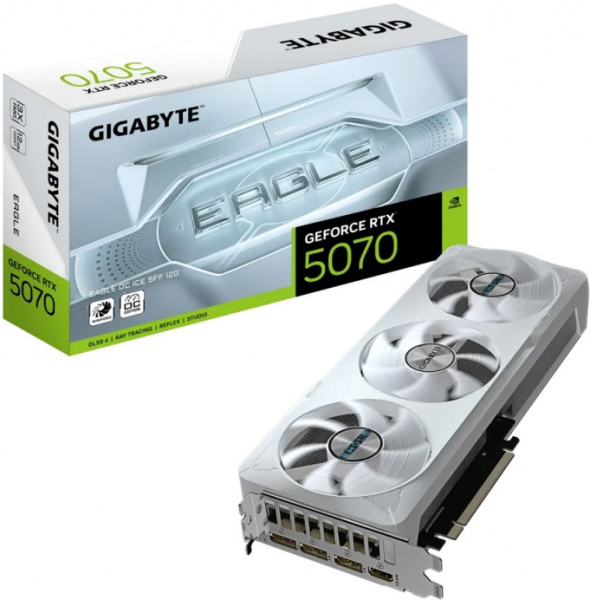 Видеокарта RTX5070 12Gb Gigabyte GV-N5070EAGLEOC ICE-12GD
