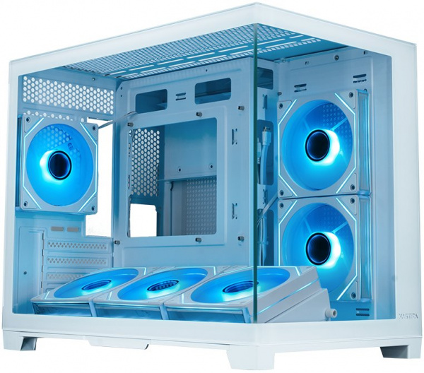 Корпус XASTRA QW500M 6ARGB-C10-UC White / QW500M-6FM12A-C10-UC-WH