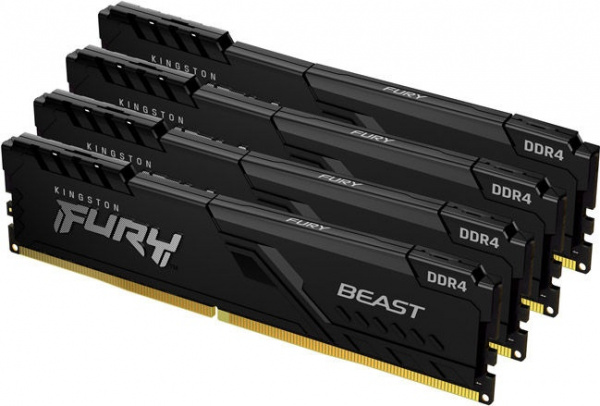 Модуль памяти DDR4 32Gb (8Gbx4) 3600MHz Kingston Beast Black KF436C17BBK4/32