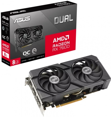 Видеокарта RX7600 8Gb ASUS DUAL-RX7600-O8G-EVO НК