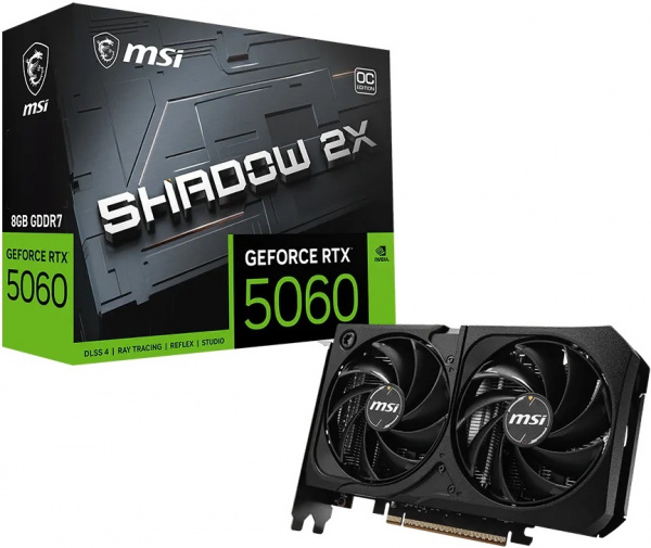 Видеокарта RTX5060 8Gb MSI SHADOW 2X OC MAX