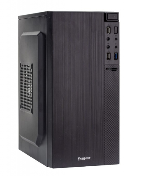 Корпус Minitower Exegate BAA-104U Black, mATX, <AAA350, 80mm>, 2*USB+1*USB3.0, Audio - УЦЕНКА №65