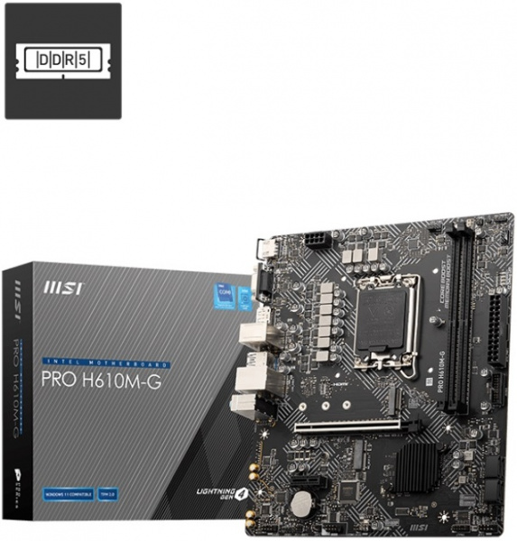 Материнская плата LGA1700 MSI PRO H610M-G DDR5 BS