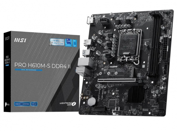 Материнская плата LGA1700 MSI PRO H610M-S DDR4 II