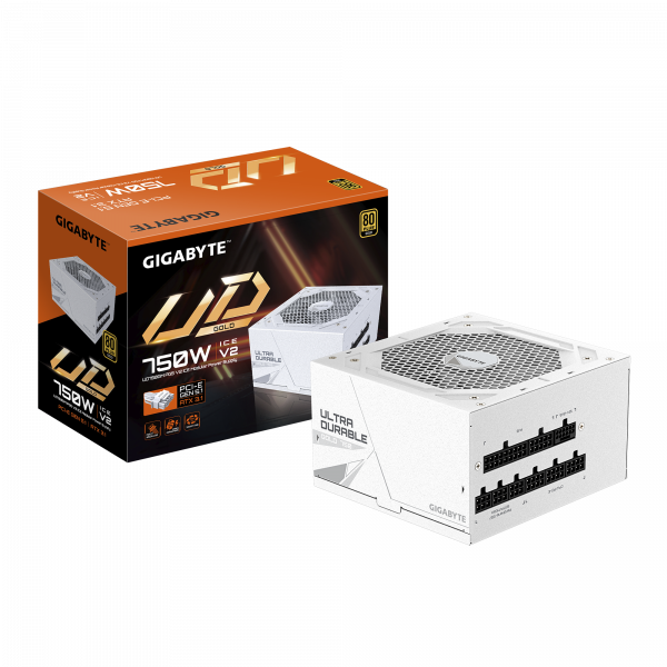 Блок питания Gigabyte ATX 750W GP-UD750GM PG5 ICE 80+ gold белый