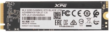 Накопитель SSD M.2 2Tb A-Data XPG BLADE S70 AGAMMIXS70B-2T-CS