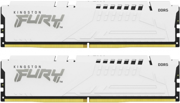 Модуль памяти DDR5 32Gb (2x16Gb) 6000MHz Kingston Fury Beast KF560C36BWE2K2-32 White