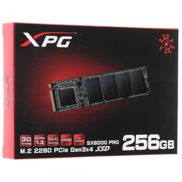 Накопитель SSD M.2 256Gb AData PCI-E x4 ASX6000PNP-256GT-C XPG SX6000 Pro