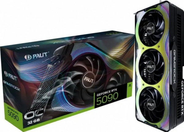 Видеокарта RTX5090 32Gb Palit GAMEROCK OC NE75090S19R5-GB2020G BS