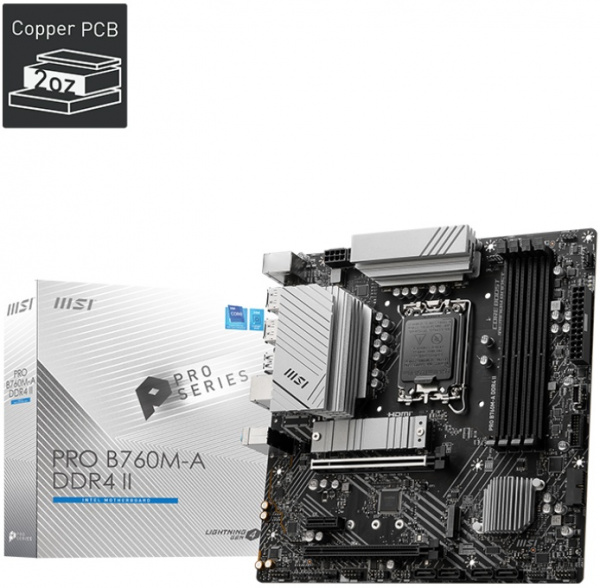 Материнская плата LGA1700 MSI PRO B760M-A DDR4 II