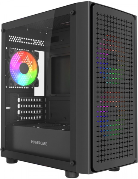 Корпус Powercase Mistral Micro EM20 TG FRGB Black CMMEM20B-L3