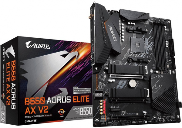 Материнская плата AM4 GIGABYTE B550 AORUS ELITE AX V2