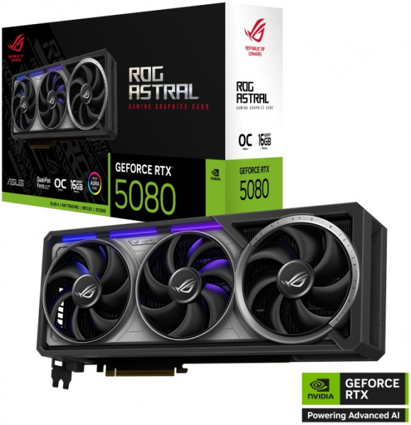 Видеокарта RTX5080 16Gb Asus ROG-ASTRAL-RTX5080-O16G-GAMING