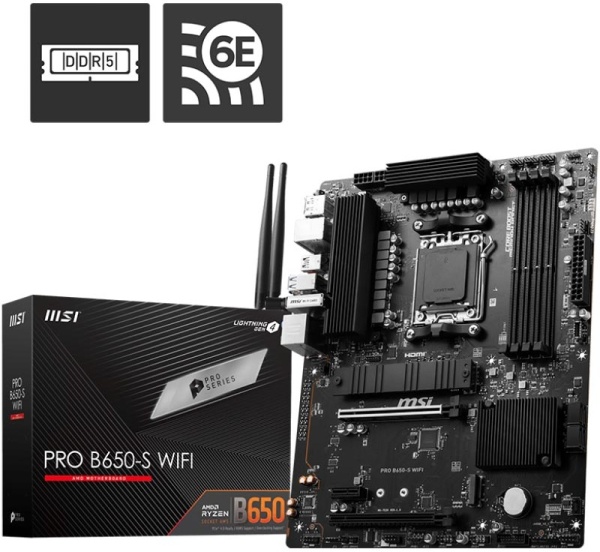 Материнская плата AM5 MSI PRO B650-S WIFI