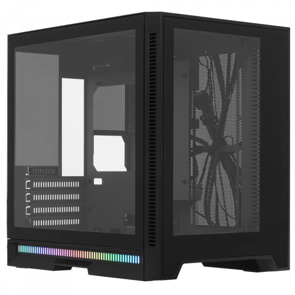 Корпус 1STPLAYER STEAMPUNK SP6 Black / mATX, TG / SP6-G-BK