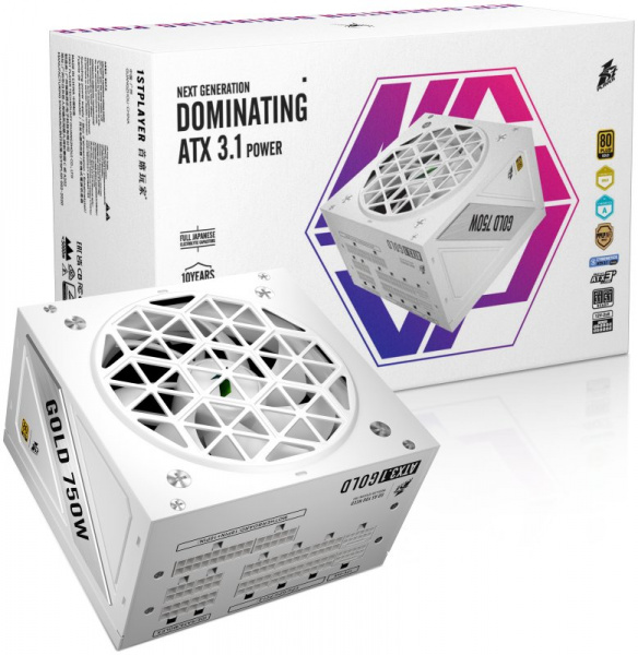 Блок питания 750W 1STPLAYER NGDP белый (HA-750BA4-WH)