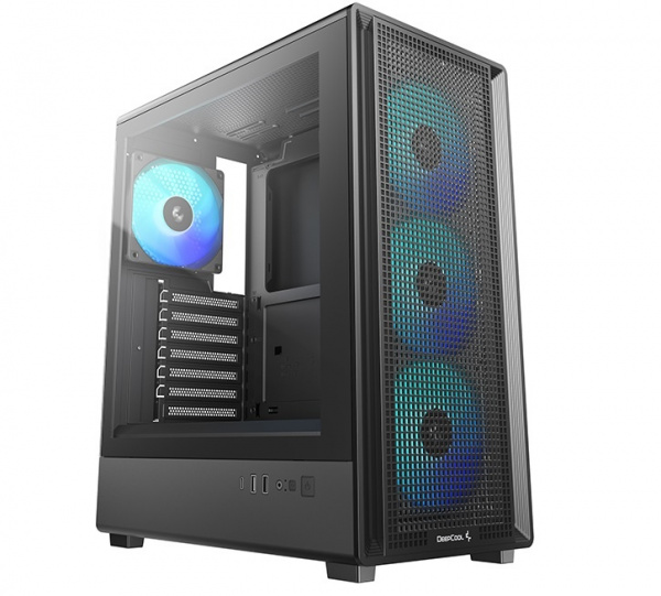 Корпус DeepCool CC550 4F, Midi-Tower, чёрный, 4 x 120 мм