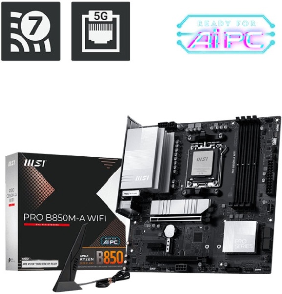 Материнская плата AM5 MSI PRO B850M-A WIFI