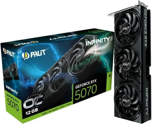 Видеокарта RTX5070 12Gb Palit INFINITY3 OC NE75070S19K9-GB2050S BS