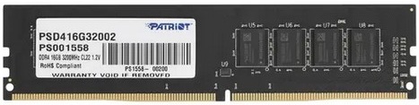 Модуль памяти DDR4 16GB 3200Mhz Patriot PSD416G32002