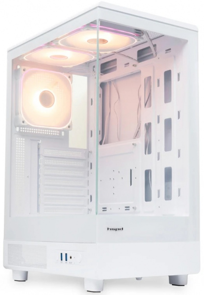 Корпус HSPD F510 Panoramic White TG ARGB ATX F510-TGWH-ARGB - УЦЕНКА №44