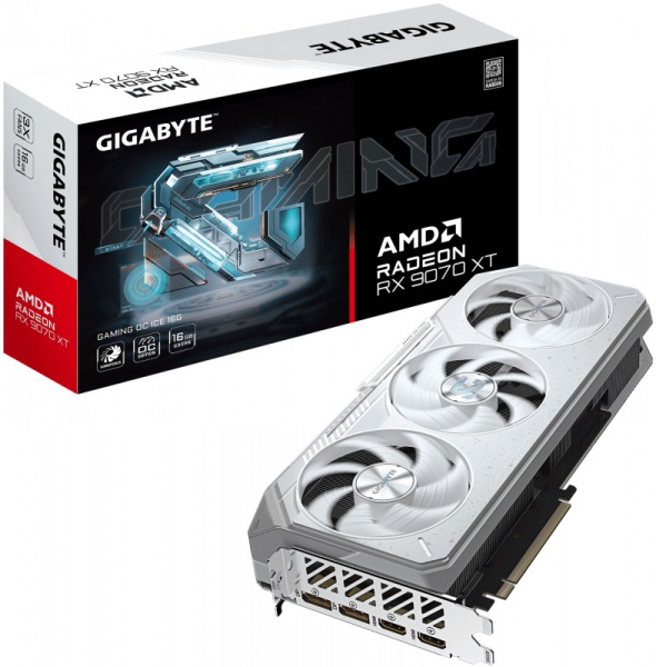 Видеокарта RX9070 XT 16Gb Gigabyte GAMING OC ICE GV-R907XGAMINGOCICE-16GD НК