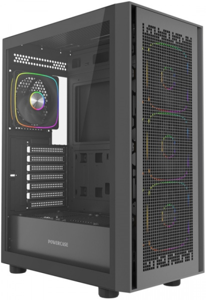 Корпус Powercase ByteFlow Black V2 / CBFB-A4-V2