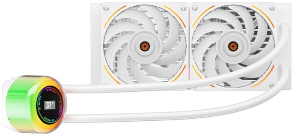 Комплект водяного охлаждения 1STPLAYER CC 240 White / 2x120mm, ARGB / CC-240-WH