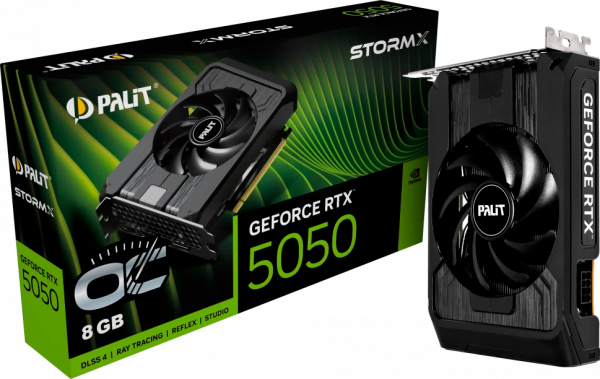 Видеокарта RTX5050 8Gb Palit STORMX OC NE65050T19P1-GB2070F