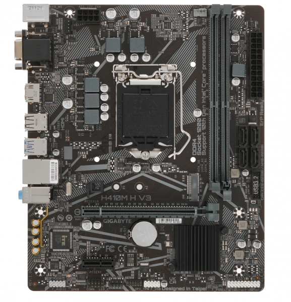 Материнская плата LGA1200 Gigabyte H410M H V3 2xDDR4 mATX AC`97 8ch(7.1) GbLAN+VGA+HDMI