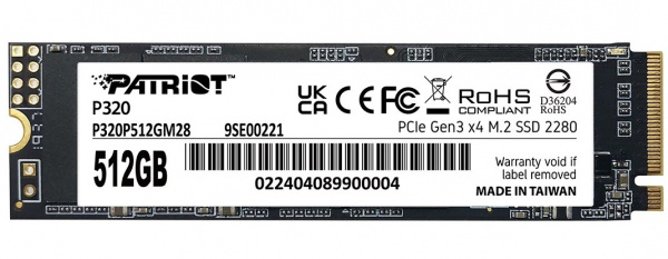 Накопитель SSD M.2 512Gb Patriot P320 P320P512GM28