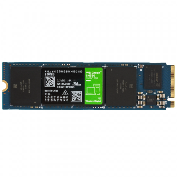 Накопитель SSD M.2 250Gb WD Original PCI-E x4 WDS250G2G0C Green SN350