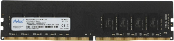Модуль памяти DDR4 16Gb 3200MHz Netac Basic NTBSD4P32SP-16 BS