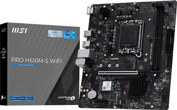 Материнская плата LGA1700 MSI PRO H610M-S WIFI DDR5
