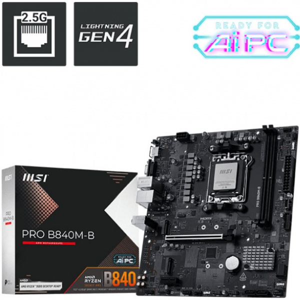 Материнская плата AM5 MSI PRO B840M-B