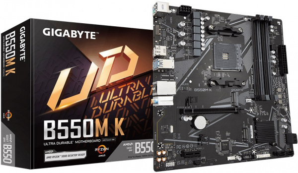 Материнская плата AM4 Gigabyte B550M K