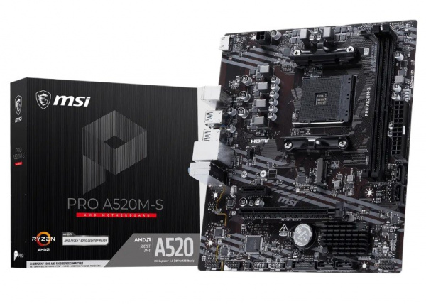 Материнская плата AM4 MSI PRO A520M-S
