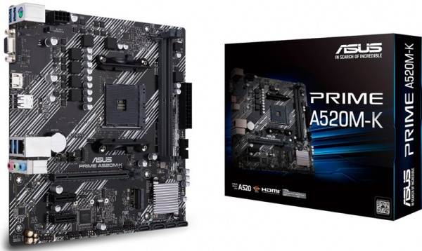 Материнская плата AM4 ASUS PRIME A520M-K