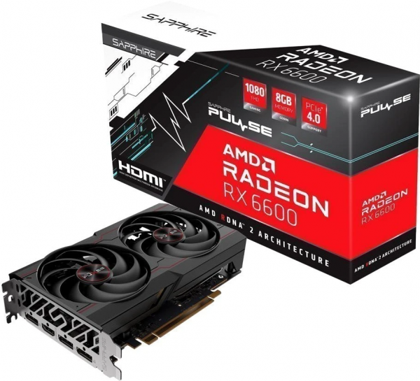 Видеокарта RX6600 8Gb Sapphire PULSE (11310-01-20G)