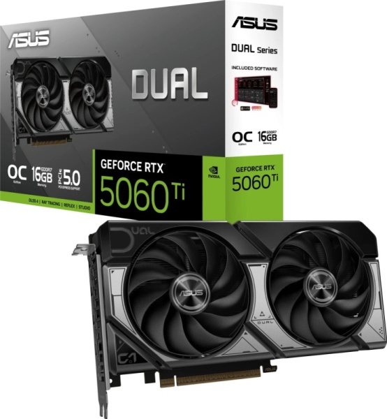 Видеокарта RTX5060Ti 16Gb ASUS DUAL-RTX5060TI-O16G