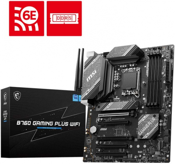 Материнская плата LGA1700 MSI B760 GAMING PLUS WIFI DDR5 BS