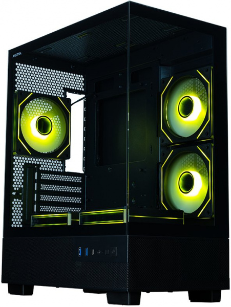 Корпус XASTRA Q400M 5ARGB-C6-UC / 5x120mm ARGB PWM / Black mATX Q400M-5FM12A-C6-UC