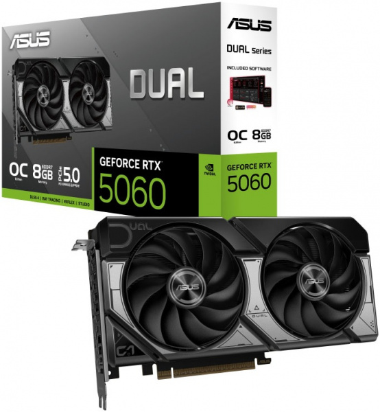 Видеокарта RTX5060 8Gb ASUS DUAL-RTX5060-O8G