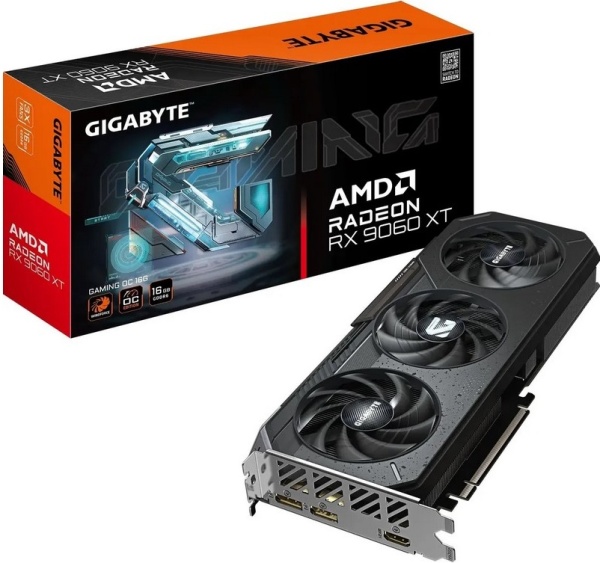 Видеокарта AMD RX 9060 XT 16Gb GIGABYTE GV-R9060XTGAMING OC-16GD