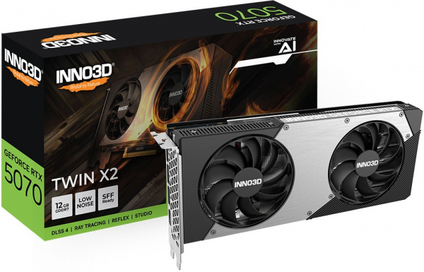 Видеокарта RTX5070 12Gb INNO3D TWIN X2 N50702-12D7-195064N