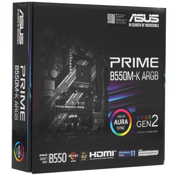Материнская плата AM4 Asus PRIME B550M-K ARGB